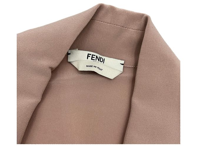 Fendi Camicia a maniche lunghe in seta 40 beige - vista 6