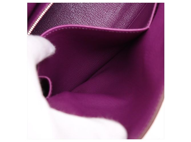 Hermès Kelly 32 Borsa a mano in pelle Togo a 2 manici Anemone Porpora - vista 12