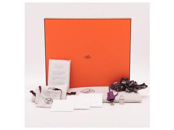 Hermès Kelly 32 Borsa a mano in pelle Togo a 2 manici Anemone Porpora - vista 16
