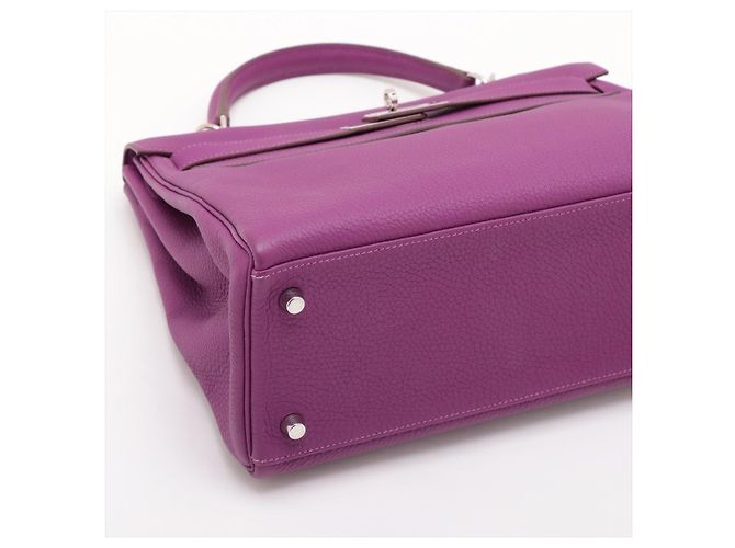Hermès Kelly 32 Borsa a mano in pelle Togo a 2 manici Anemone Porpora - vista 7