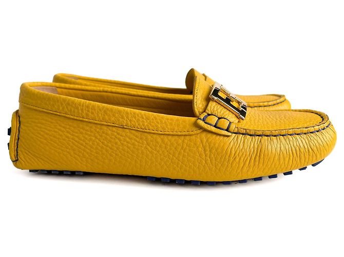 Fendi Mocassino in pelle Baguette 38 1/2 Giallo - vista 6