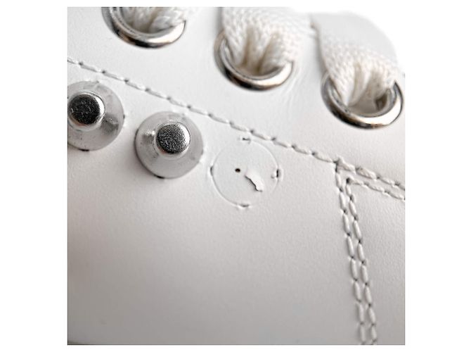 Alexander Mcqueen Niedrige Leder-Sneaker mit Nieten 40 weiß - Ansicht 9