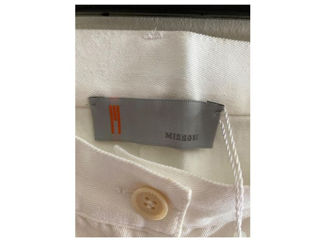 Pantalones Missoni 622 DC45 Blancos Algodón - vista 4