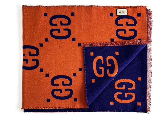 Gucci Sciarpa in lana GG bicolore Multicolore - vista 3