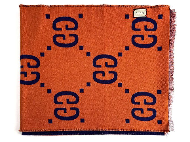 Gucci Sciarpa in lana GG bicolore Multicolore - vista 4