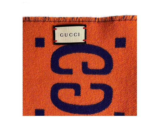Gucci Sciarpa in lana GG bicolore Multicolore - vista 5