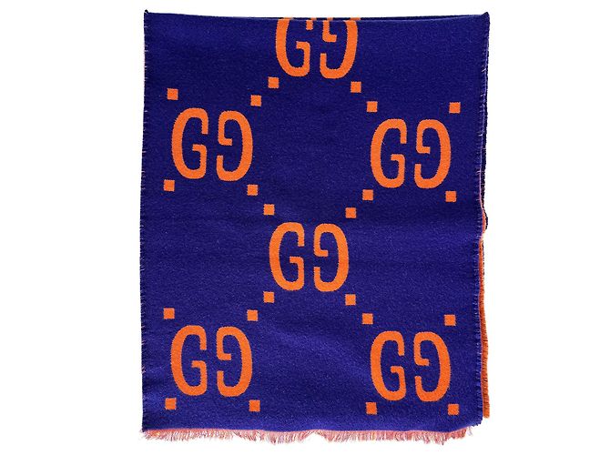 Gucci Sciarpa in lana GG bicolore Multicolore - vista 8