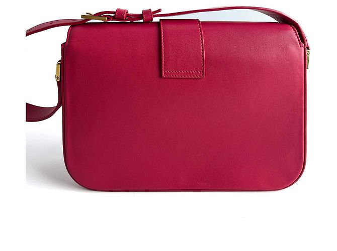 Saint Laurent Borsa a tracolla in pelle Chyc rosa - vista 3