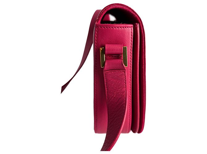 Saint Laurent Borsa a tracolla in pelle Chyc rosa - vista 4