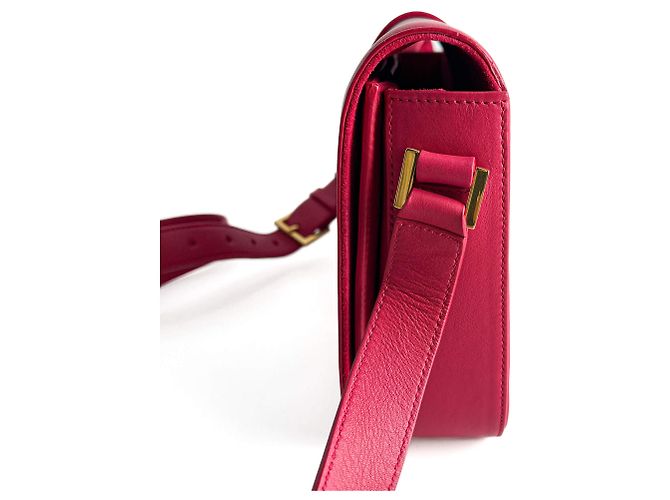 Saint Laurent Borsa a tracolla in pelle Chyc rosa - vista 5