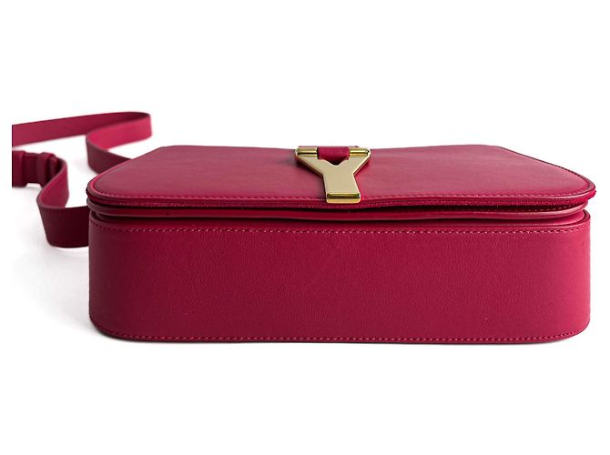 Saint Laurent Borsa a tracolla in pelle Chyc rosa - vista 6