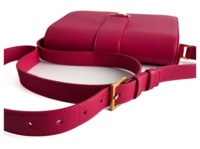 Saint Laurent Borsa a tracolla in pelle Chyc rosa - vista 7