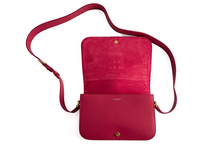 Saint Laurent Borsa a tracolla in pelle Chyc rosa - vista 8