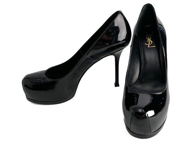 Saint Laurent Tribute Lackleder-Pumps 40 Schwarz - Ansicht 2