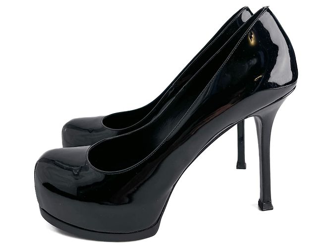 Saint Laurent Tribute Lackleder-Pumps 40 Schwarz - Ansicht 4