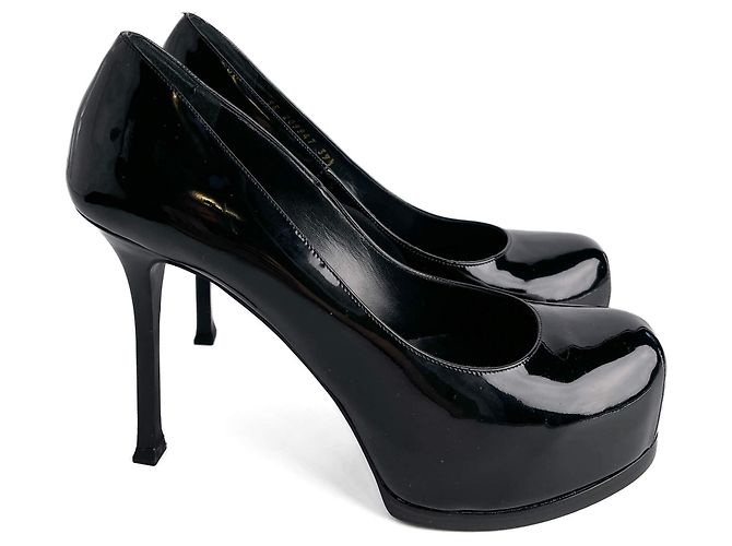 Saint Laurent Tribute Lackleder-Pumps 40 Schwarz - Ansicht 6