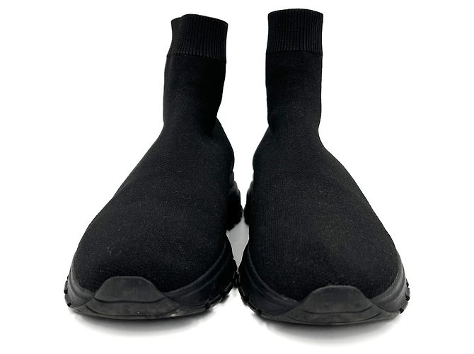 Prada Sock-Style Stoff Plattformstiefel 38 schwarz - Ansicht 3
