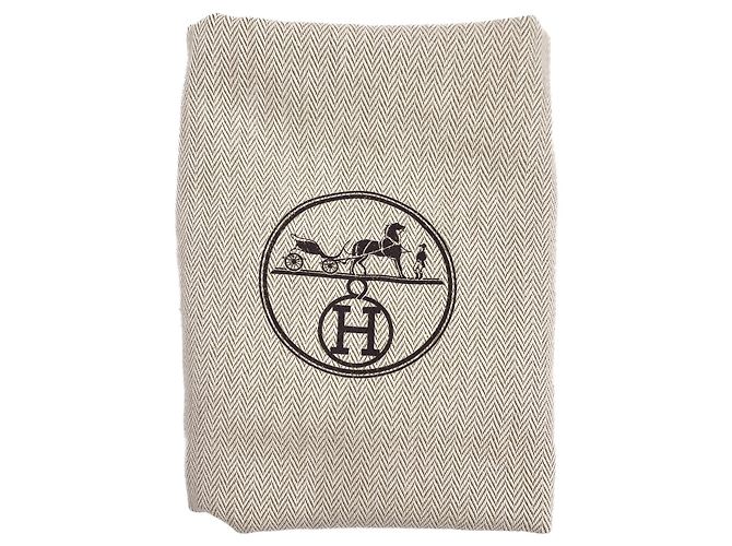 Hermès Mini Jypsiere in pelle Clemence bianco - vista 10