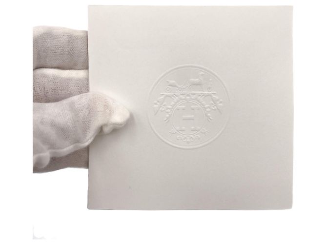 Hermès Mini Jypsiere in pelle Clemence bianco - vista 12