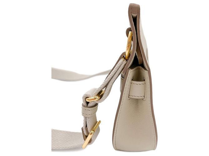 Hermès Mini Jypsiere in pelle Clemence bianco - vista 6