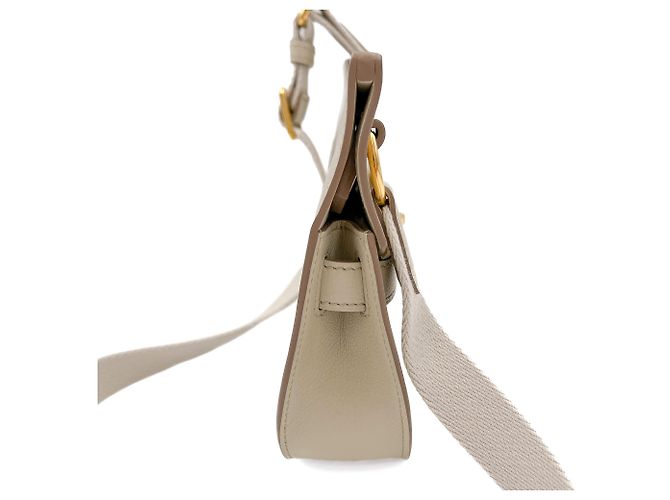Hermès Mini Jypsiere in pelle Clemence bianco - vista 7
