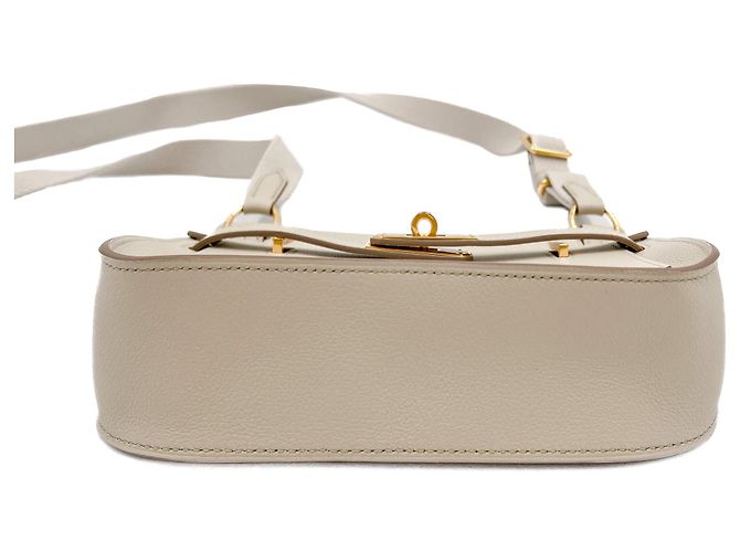 Hermès Mini Jypsiere in pelle Clemence bianco - vista 8