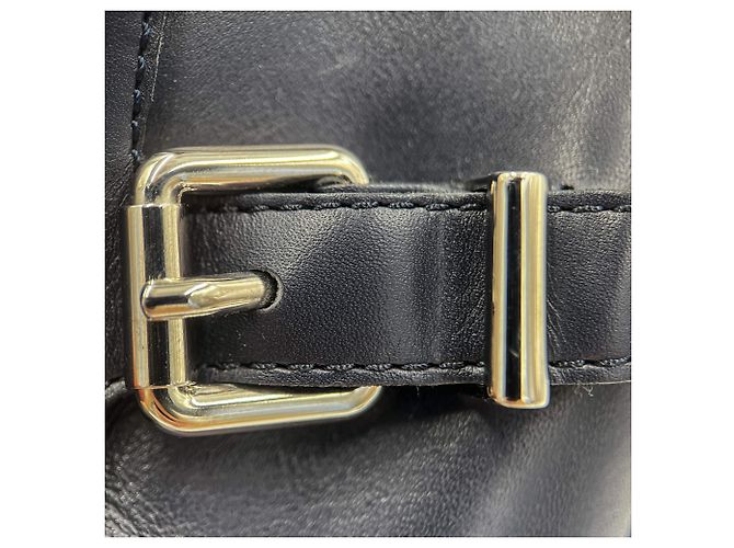 Fendi High Heel Ankle Boots Leather 40 1/2 Navy Navy blue - view 12