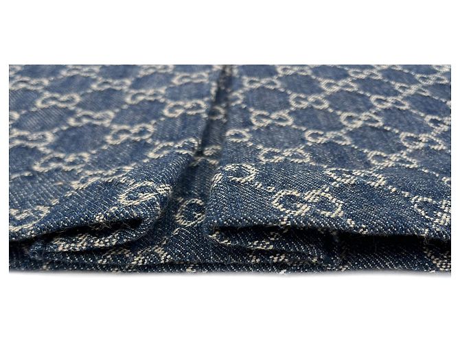 Gucci Falda Midi GG de denim jacquard 40 azul - vista 10