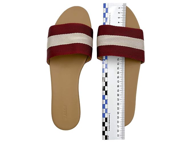 Bally Fibre tessili a righe e sandali in pelle 40 bicolore Multicolore - vista 6
