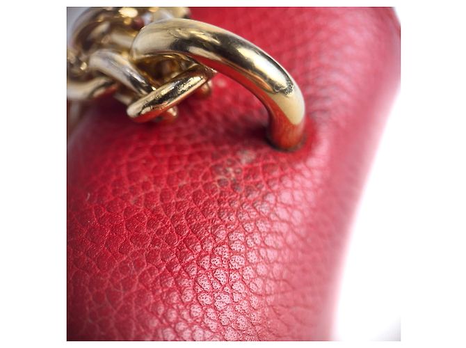 Louis Vuitton Saint Placide Borsa a tracolla in pelle con patta Monogram Rosso - vista 19