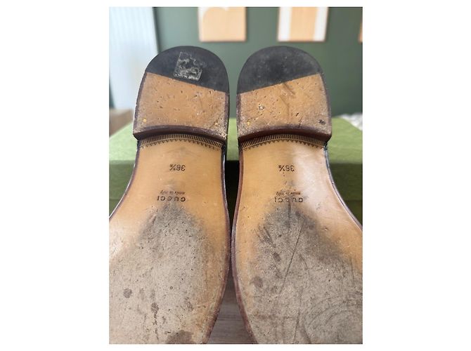 Mocassini Gucci monogramma supremo Marrone Beige - vista 12