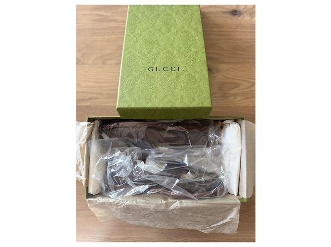 Mocassini Gucci monogramma supremo Marrone Beige - vista 15