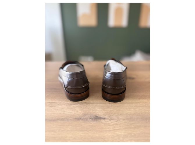 Mocassini Gucci monogramma supremo Marrone Beige - vista 5