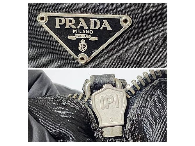 PRADA Borsa a spalla in nylon/ pelle nera Nero - vista 6