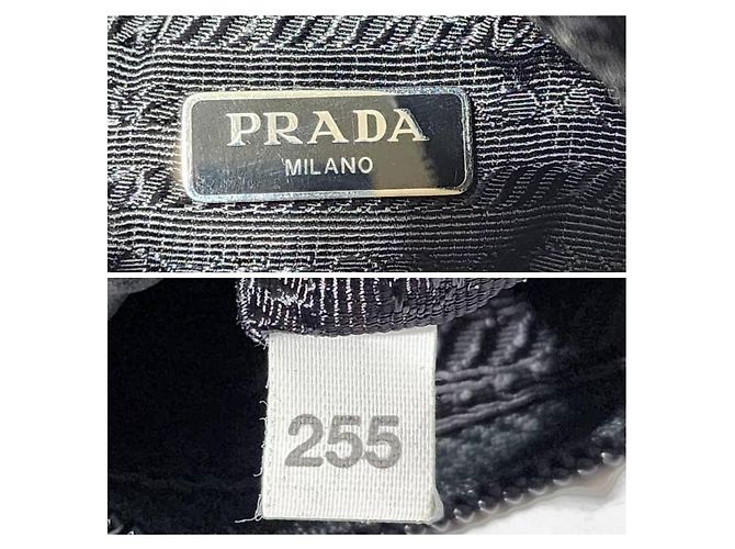 PRADA Borsa Hobo New Vela in Nylon Studded Nera Nero - vista 9