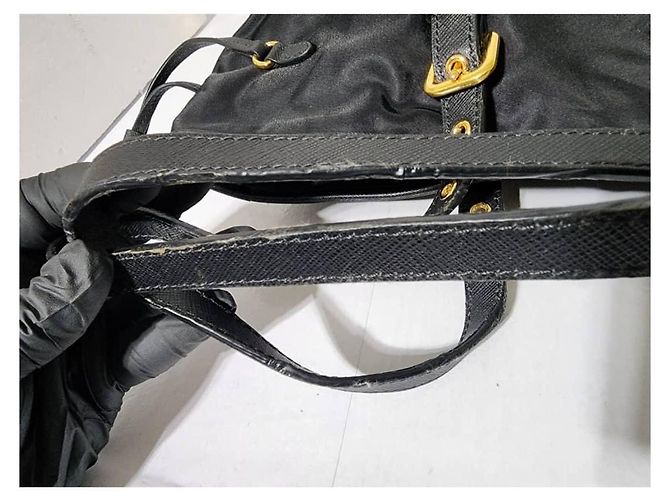 PRADA Tote in Nylon Saffiano Nero - vista 10
