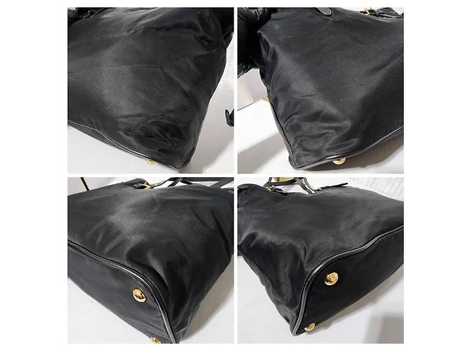 PRADA Tote in Nylon Saffiano Nero - vista 12