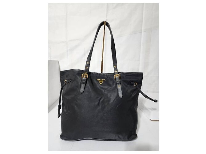 PRADA Tote in Nylon Saffiano Nero - vista 14