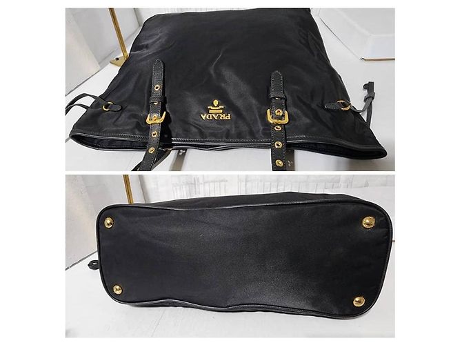 PRADA Tote in Nylon Saffiano Nero - vista 5
