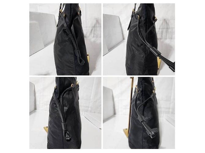 PRADA Tote in Nylon Saffiano Nero - vista 6