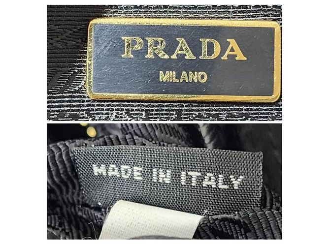 PRADA Tote in Nylon Saffiano Nero - vista 7