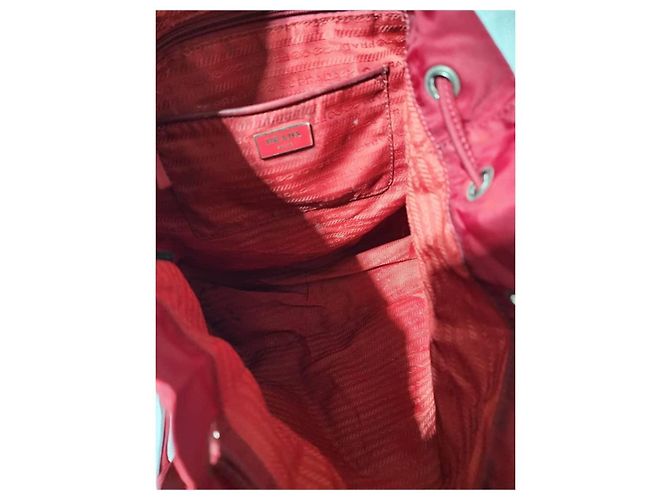 PRADA Tessuto Nylon Vela Medium Backpack Red - view 13