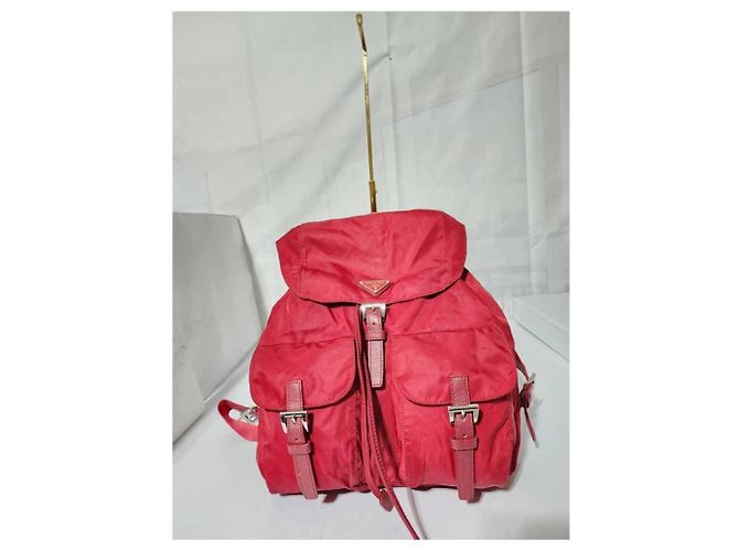 PRADA Tessuto Nylon Vela Medium Backpack Red - view 14