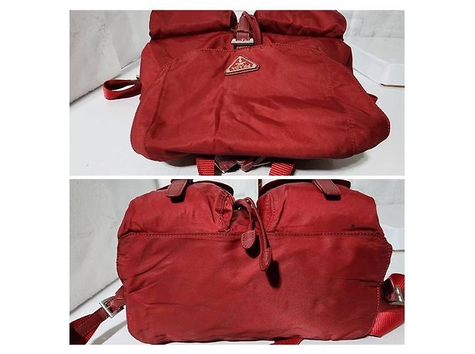 PRADA Tessuto Nylon Vela Medium Backpack Red - view 5