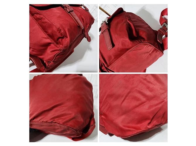 PRADA Tessuto Nylon Vela Medium Backpack Red - view 8