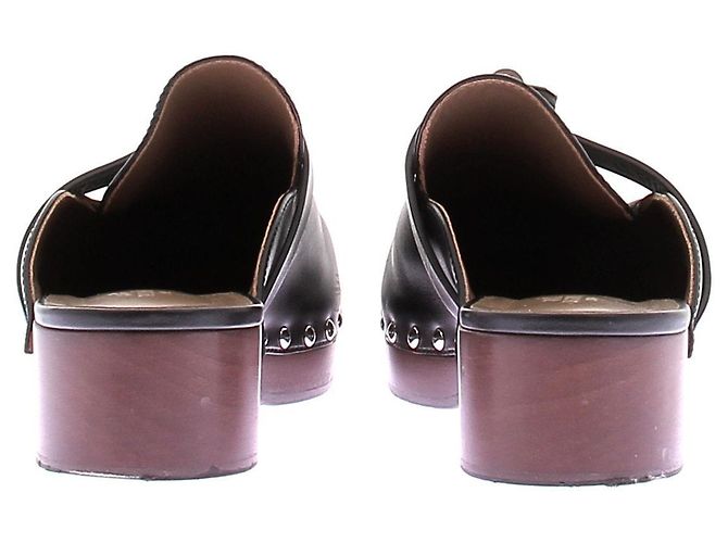Kelly Hermès Schwarze Clogs "Carlotta" - Ansicht 5