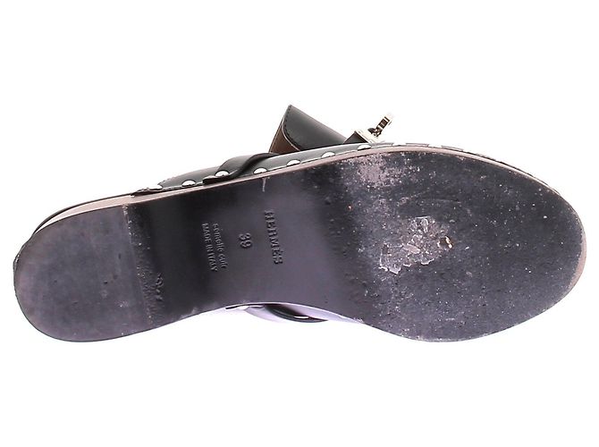 Kelly Hermès Schwarze Clogs "Carlotta" - Ansicht 7