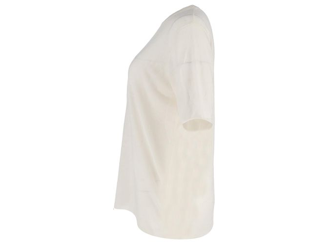 Camiseta de cuello redondo Joseph en lana marfil Blanco Crudo - vista 2