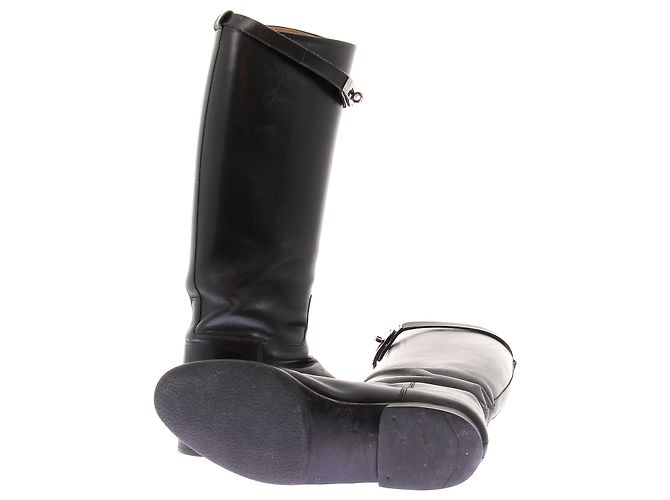 Kelly Hermès Stivali neri "Jumping" Nero - vista 7