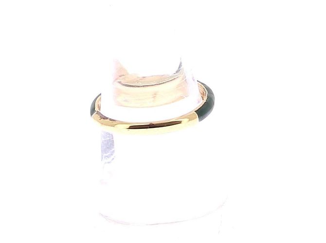Autre Marque Grüne Emaille-Ring "Kiki" Golden - Ansicht 2